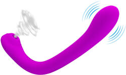 Pretty Love Stimulator Pretty Love Alex, 12 Moduri Vibratii, 4 Moduri Suctiune, Silicon, USB, Mov Vibrator