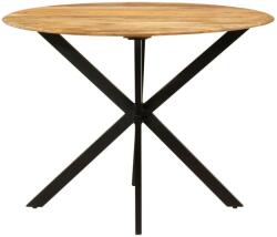 vidaXL tömör mangófa és acél étkezőasztal Ø110 x 78 cm (338454)