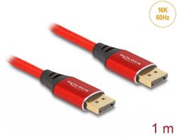 Delock Cablu Displayport 16K60Hz/8K120Hz/4K240Hz T-T 1m brodat Rosu, Delock 80631 (80631)