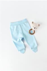 BabyCosy Pantaloni cu Botosei - Bumbac organic Bleu BabyCosy (Marime: 6-9 luni)