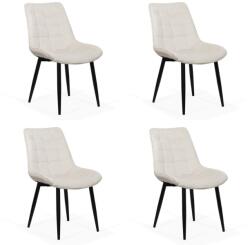 Chairs ON Set 4 scaune bucătărie și living din catifea crem