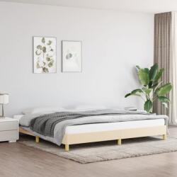 vidaXL Cadru de pat, crem, 200x200 cm, material textil (346847) - comfy