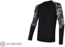 Sensor Érzékelő MERINO IMPRESS póló, fekete (M)