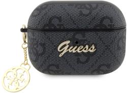 GUESS 4G Script PC/PU Charm tok AirPods Pro 2 fekete