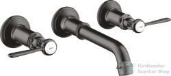 Hansgrohe AXOR Montreux falsík alatti mosdó csaptelep nem zárható leeresztővel, szálcsiszolt fekete króm 16534340 (16534340)
