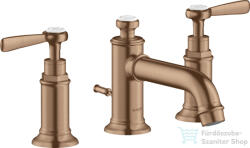 Hansgrohe AXOR MONTREUX falsík alatti mosdó csaptelep automata leeresztővel, szálcsiszolt vörös arany hatású 16535310 (16535310)