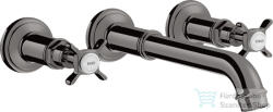Hansgrohe AXOR Montreux falsík alatti mosdó csaptelep nem zárható leeresztővel, polírozott fekete króm 16532330 (16532330)