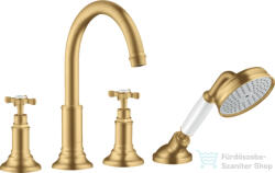 Hansgrohe AXOR MONTREUX 4 üléses peremre szerelhető kádtöltő csaptelep, szálcsiszolt arany hatású 16546250 (16546250)