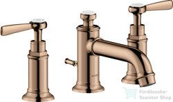Hansgrohe AXOR MONTREUX falsík alatti mosdó csaptelep automata leeresztővel, polírozott vörös arany hatású 16535300 (16535300)