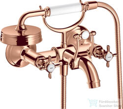 Hansgrohe AXOR MONTREUX kádtöltő csaptelep zuhanyszettel, polírozott vörös arany hatású 16540300 (16540300)