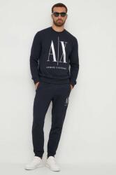 Giorgio Armani pamut melegítőnadrág sötétkék, nyomott mintás - sötétkék XL
