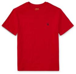 Ralph Lauren gyerek pamut póló piros, sima - piros 164-176