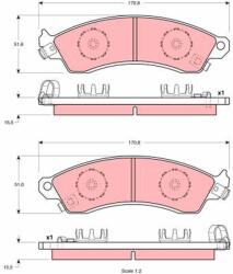 TRW set placute frana, frana disc TRW GDB1226 (GDB1226)