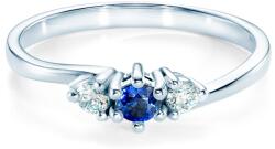 SAVICKI Inel Heart of the Ocean: aur alb, safir albastru - savicki - 4 229,00 RON