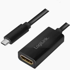 LogiLink USB 3.2 Gen2 Type-C apa -> HDMI anya adapter fekete (UA0380)