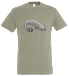 TOP Munkavédelmi Póló TOP_PK-H_CATFISH 2XL-es khaki szín, harcsa minta, kereknyakú, 100% pamut (TOP_PK-H_CATFISH-2XL)