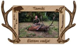 Epcom Vadász 10x15 fa fényképkeret egyedi adatokkal (KK014)