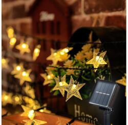 Brilagi - LED Napelemes dekoratív lánc STARS 50xLED/8 funkció 7m IP65 meleg fehér BRI040 (BG0837)