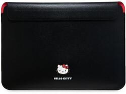 Hello Kitty PU Fém Logós laptop tok 14" laptophoz - fekete