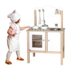 Viga Toys Bucatarie din lemn pentru copii, Alb (VIG50223) Bucatarie copii