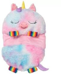 TM Toys Happy Nappers: sac de dormit și pernă 2 în 1 - Rainbow unicorn, 168 cm