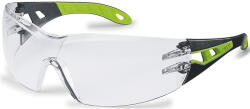 uvex Munkavédelmi Szemüveg UVEX PHEOS víztiszta, sportos design, UV védelem, fekete-lime szár 9192225 (9192225)