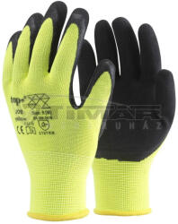 TOP Munkavédelmi Kesztyű Sárga-fekete latex mártott, érdesített TOP_JOB-XL 10/XL (TOP_JOB-XL)