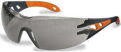 uvex Munkavédelmi Szemüveg UVEX PHEOS füstszínű, sportos design, UV védelem, fekete/narancs szár 9192245 (9192245)