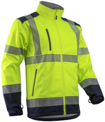 Coverguard Munkavédelmi Kabát KAZAN HI-VIZ 2XL-es jólláthatósági sárga-kék softshell anyagból 5KAS1602XL (5KAS1602XL)