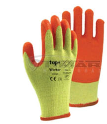 TOP Munkavédelmi Kesztyű Narancssárga-sárga latex mártott, érdesített TOP_WORKER_ORANGE-L 9/L (TOP_WORKER_ORANGE-L)