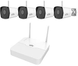 Uniview Pachet Uniview factory 2MP 4 camere WiFi (1pcs NVR și 4pcs WiFi tube camera cu lentilă fixă de 2.8mm, microfon) KIT/NVR301-04LS3-W/4IPC2122LB-AF28WK-G (KIT/NVR301-04LS3-W/4IPC2122LB-AF28WK-G)
