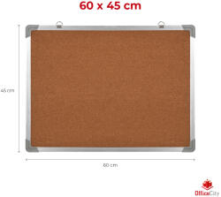  OfficeCity parafatábla alumínium kerettel 60x45 cm (PF6045)