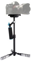 PULUZ P40T karbon fényképezőgép kézi stabilizátor, kamera stabilizátor 27-37cm fekete-kék