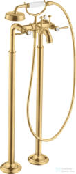Hansgrohe AXOR MONTREUX szabadon álló kádtöltő csaptelep zuhanyszettel, szálcsiszolt arany hatású 16553250 (16553250)