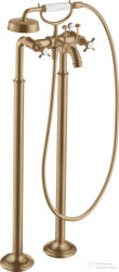 Hansgrohe AXOR MONTREUX szabadon álló kádtöltő csaptelep zuhanyszettel, szálcsiszolt bronz 16547140 (16547140)