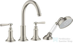 Hansgrohe AXOR MONTREUX 4 üléses burkolatra szerelhető kádtöltő csaptelep, rozsdamentes acél hatású 16554800 (16554800)