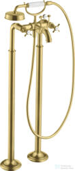 Hansgrohe AXOR MONTREUX szabadon álló kádtöltő csaptelep zuhanyszettel, szálcsiszolt sárgaréz hatású 16547950 (16547950)