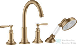 Hansgrohe AXOR MONTREUX 4 üléses peremre szerelhető kádtöltő csaptelep, szálcsiszolt bronz 16550140 (16550140)