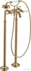 Hansgrohe AXOR MONTREUX szabadon álló kádtöltő csaptelep zuhanyszettel, szálcsiszolt bronz 16553140 (16553140)