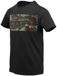 Helikon-Tex FN FAL pamut rövid póló, fekete/rhodesian Camo