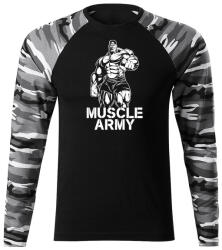 DRAGOWA Fit-T hosszú ujjú póló muscle army man, metro 160g/m2