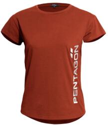 Pentagon női rövid Whisper "Pentagon Vertical" póló, Maroon Red