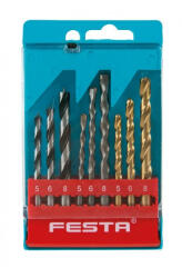 FESTA fúrószár készlet 9db-os, 5, 6, 8 mm fához, fémhez, betonhoz (L20317)