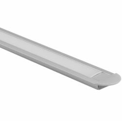 Ecolight Alumínium profil LED szalagokhoz, eloxált, süllyesztett, 2 m, matt lámpabúrával és Ecolight végsapkákkal (ECOPRO0010MR)