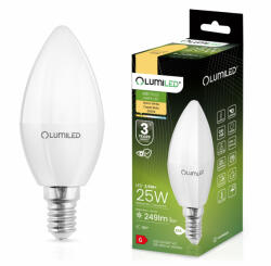 Lumileds LED CANDLE izzó B35 E14 2.5W = 25W 249lm 3000K Meleg 180° LUMILED (LUMLEDG0001A)