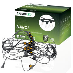 Lumileds Outdoor Garden Girland fénylánc 15m 15x E27 NARCI Lumiled (LUMOGR0853)
