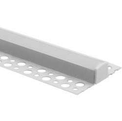 Ecolight Alumínium profil, felületre szerelt, fehér, LED-hez, KARTON / GIPSZkarton lapokhoz, 2 m, opál lámpabúrával és Ecolight végzárókkal (ECOPRO0320M)