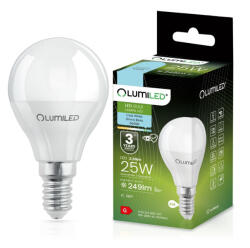 Lumileds E14 P40 LED izzó 2, 5W = 25W 249lm 6500K Hideg 180° LUMILED (LEDZARMI042H)