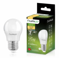 Lumileds E27 P40 LED izzó 2.5W = 25W 249lm 3000K Meleg 180° LUMILED (LUMLEDH0001B)