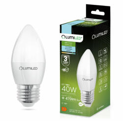 Lumileds LED izzó E27 B35 5W = 40W 470lm 6500K Hideg 180° LUMILED (LEDZARMI040D) - luxcenter